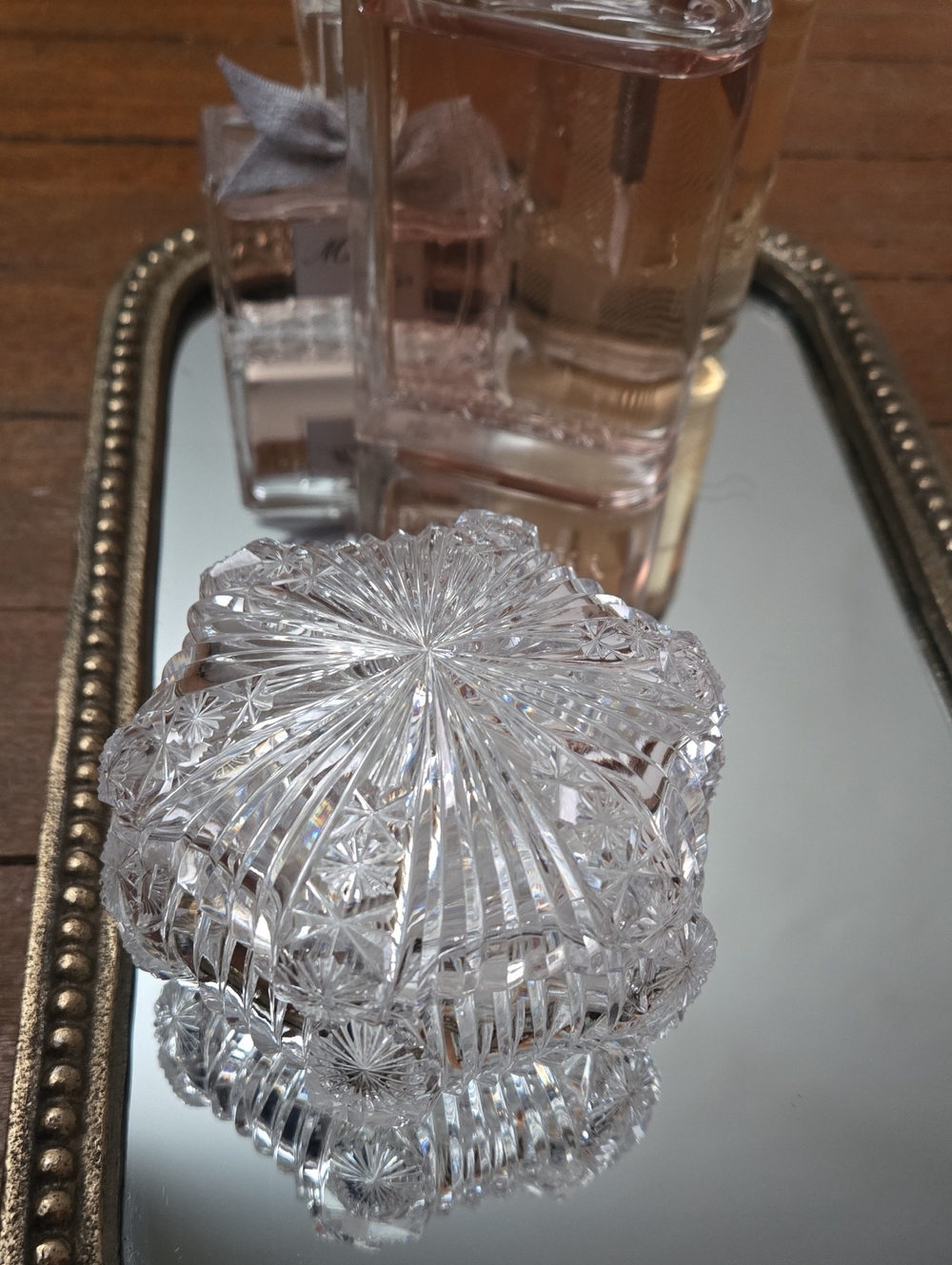 Crystal Glass Trinket Box - Clear